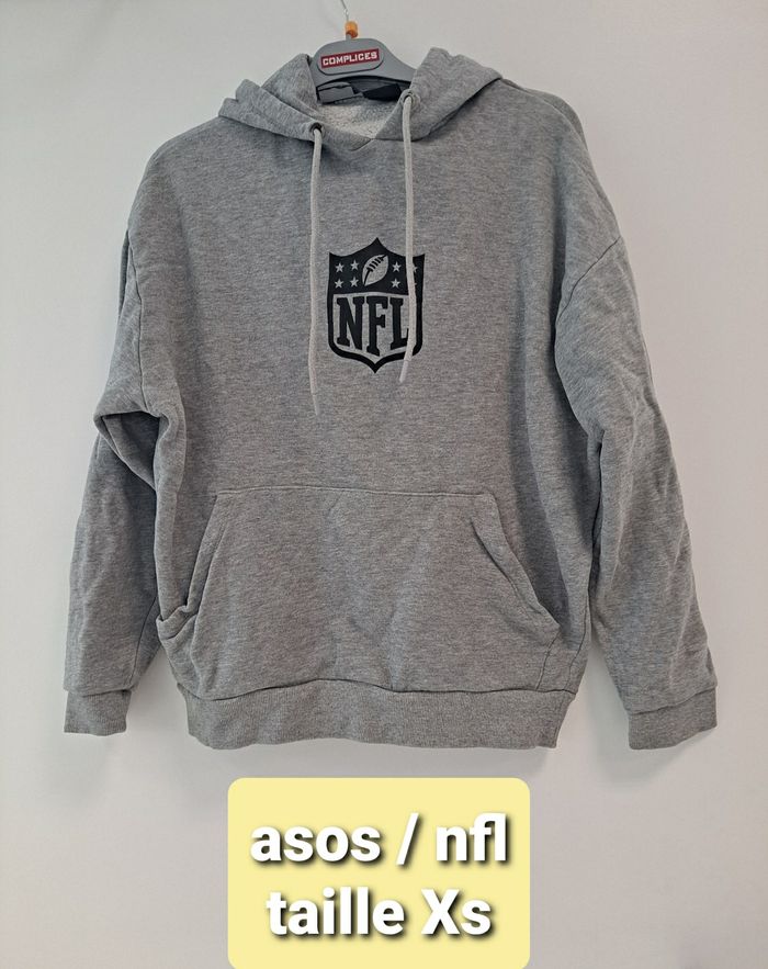 hoodie sweat à capuche asos nfl football américain taille xs 14ans 16ans - photo numéro 3