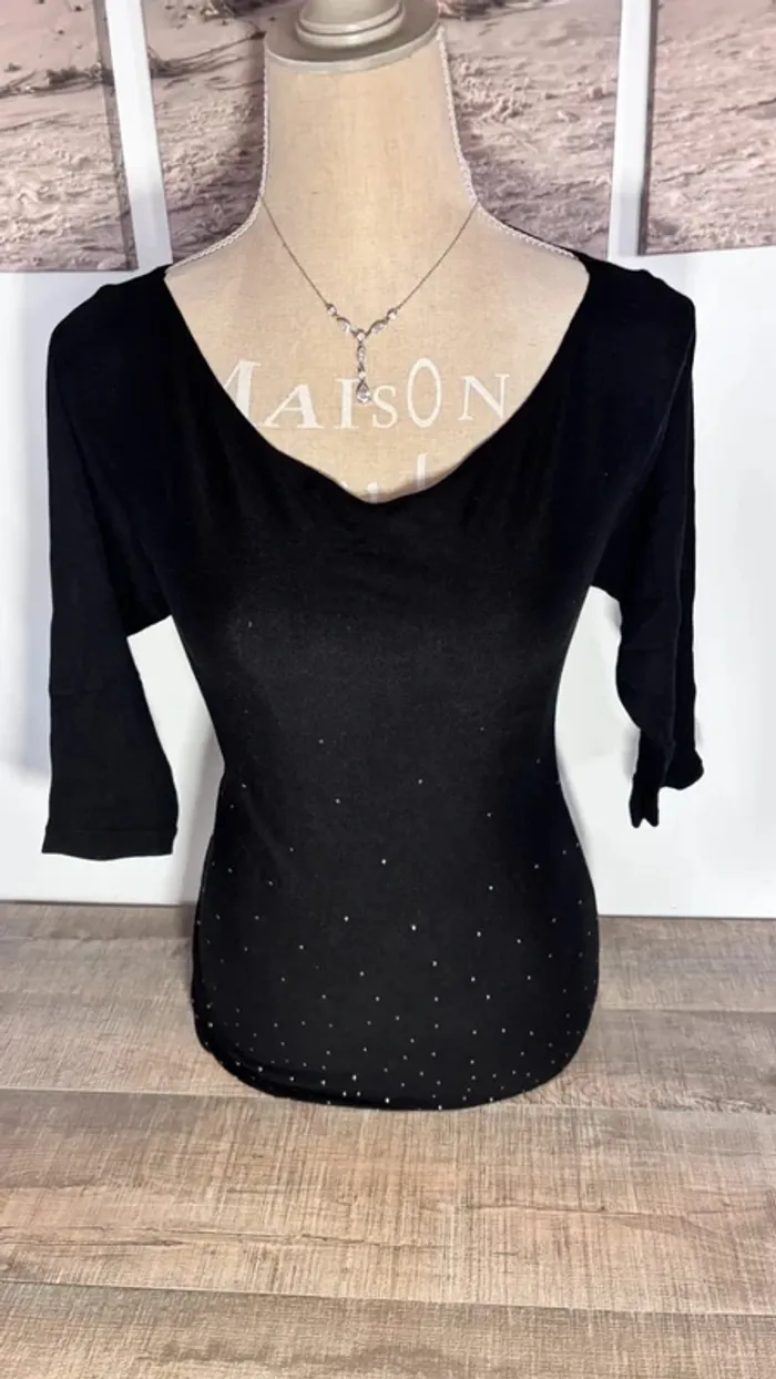 💕 blouse manche 3/4 taille 34 XS 36 s #123 #undeuxtrois #un1deux2trois3 - photo numéro 6