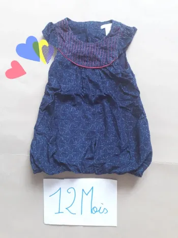 Robe SM (velours) 12 Mois