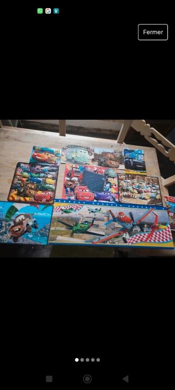 Lot de 9 puzzles cars