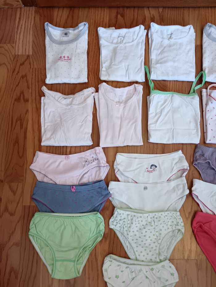Lot 6 ans maillots de corps ML MC et culottes Petit Bateau, Vertbaudet, Absorba etc - photo numéro 3