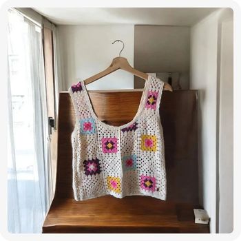 debardeur Les Tropeziennes crème et multicolore taille S