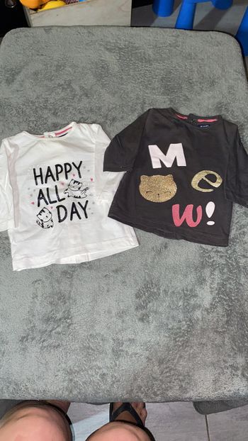 Lot de 2 tee shirt manches longues Kiabi