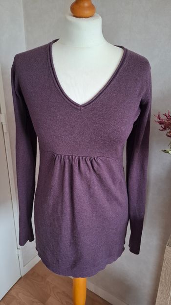 Pull grossesse violet