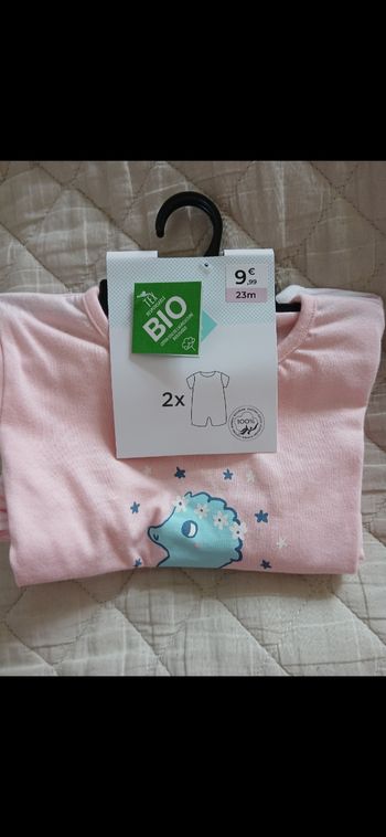 Lot 2 barboteuse combishort fille tex baby 86 cm 23 mois 