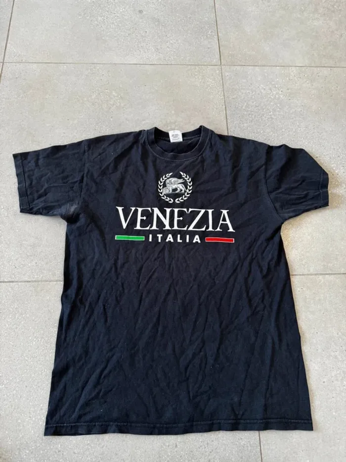 T-shirt noir Venezia, taille M, bon état