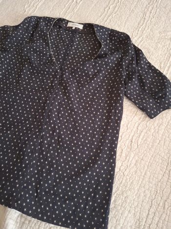 Chattawak t-shirt bleu étoiles taille 38