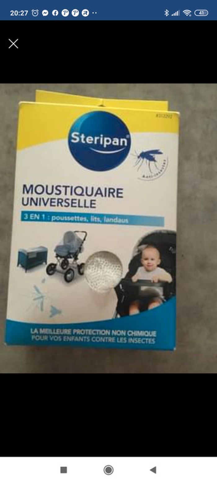 Moustiquaire universelle steripan neuve dans son emballage d'origine