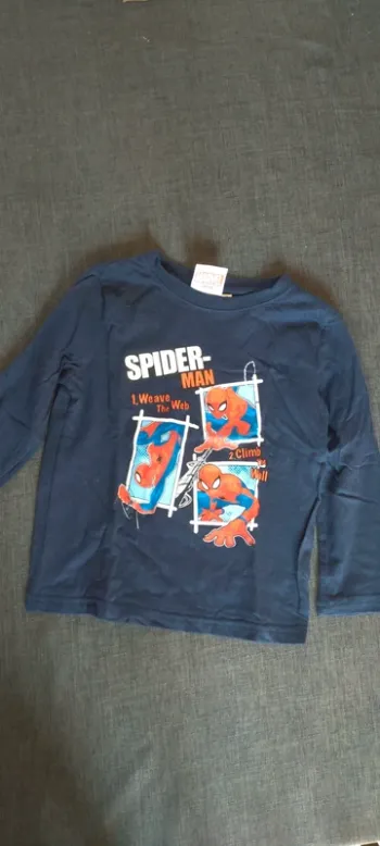 Tee shirt manche longue spiderman