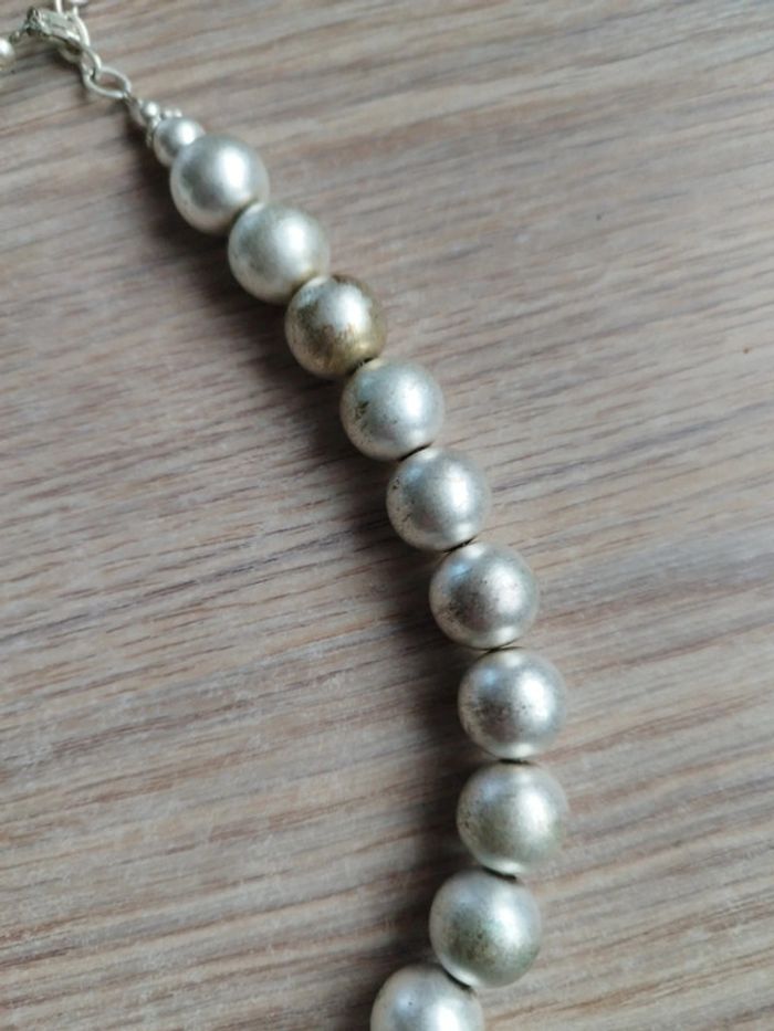 Collier argenté fleur - photo numéro 4