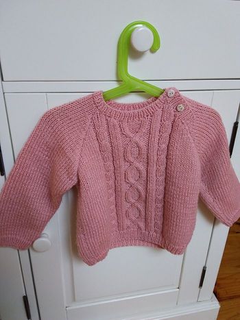 Pull fille 18-24 mois fait main