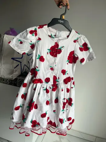 Robe cérémonie coquelicots fille