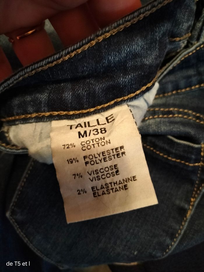 Jeans bleu marine femme taille 38 marque CC Fashion - photo numéro 4