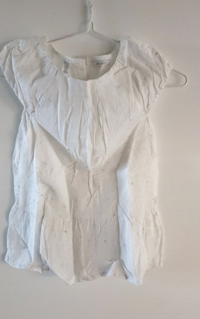 Blouse okaidi blanche 8ans