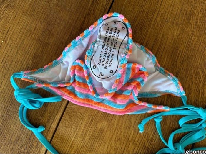 Maillot de bain bikini rayé coloré — Taille M - photo numéro 7