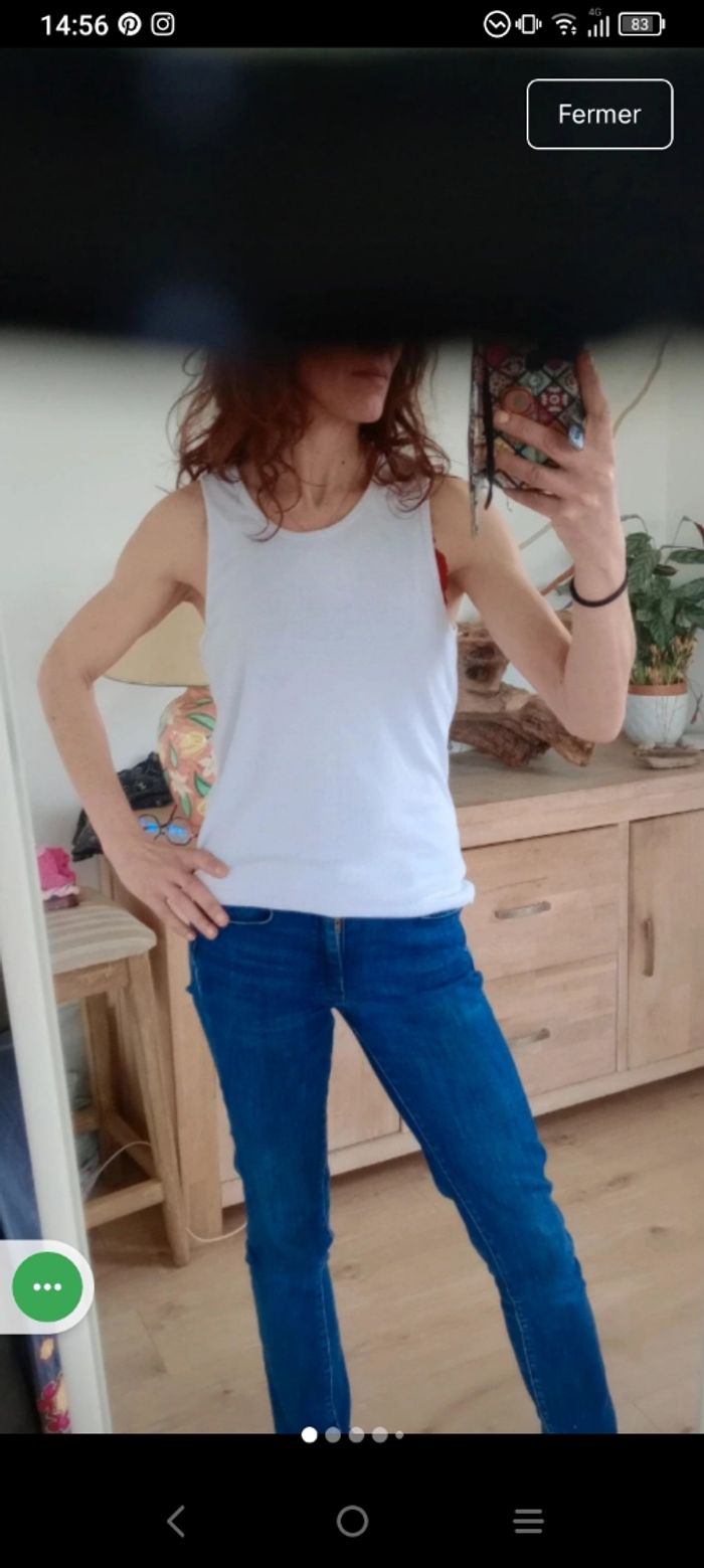 Débardeur L côtelé lilas c78