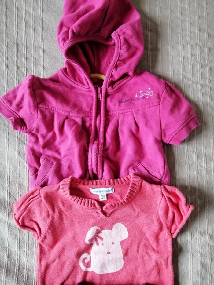 Lot gilet pull filles 12mois - photo numéro 2