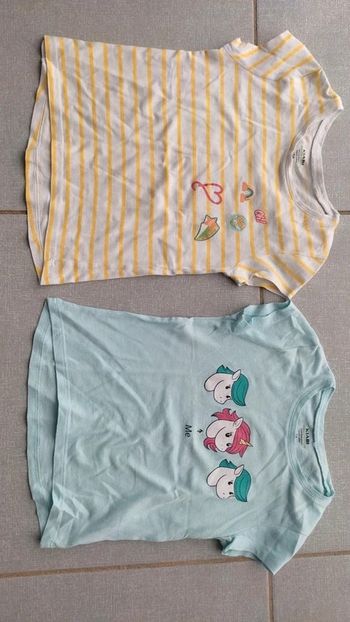 Lot de 2 t-shirts MC Kiabi Taille 5 A