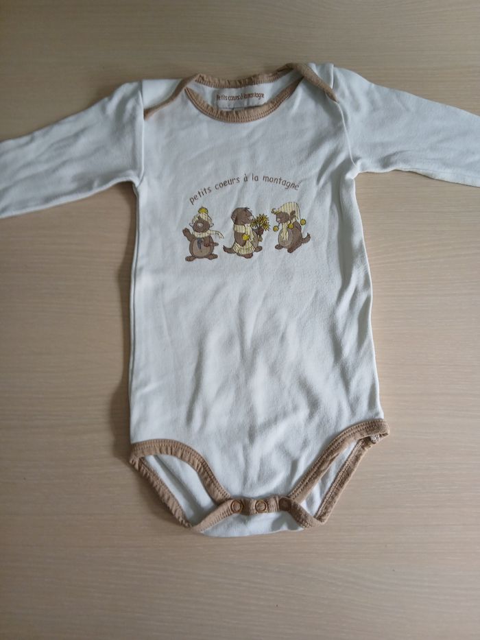 Bodie garcon en coton taille 18 mpois marque petits coeurs a la montagne - photo numéro 5