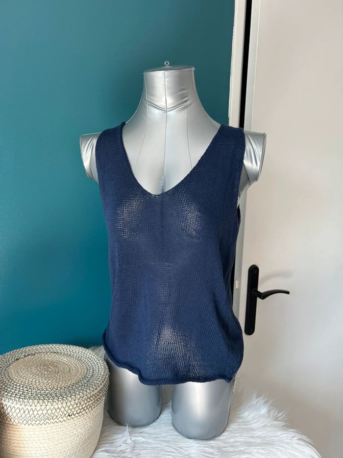 Débardeur en maille bleu marine - Neuf - By Coco - photo numéro 2