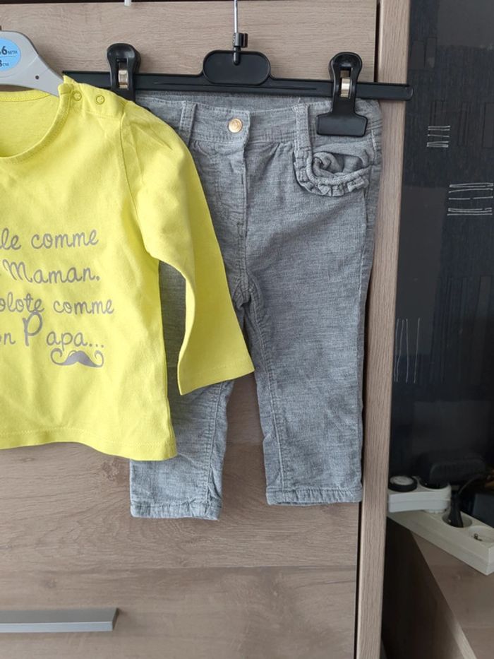 Ensemble pantalon tee shirt 12 mois - photo numéro 3