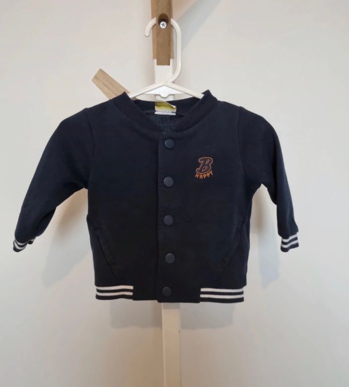 Gilet molletonné polaire happy 6 mois, tape a l'œil