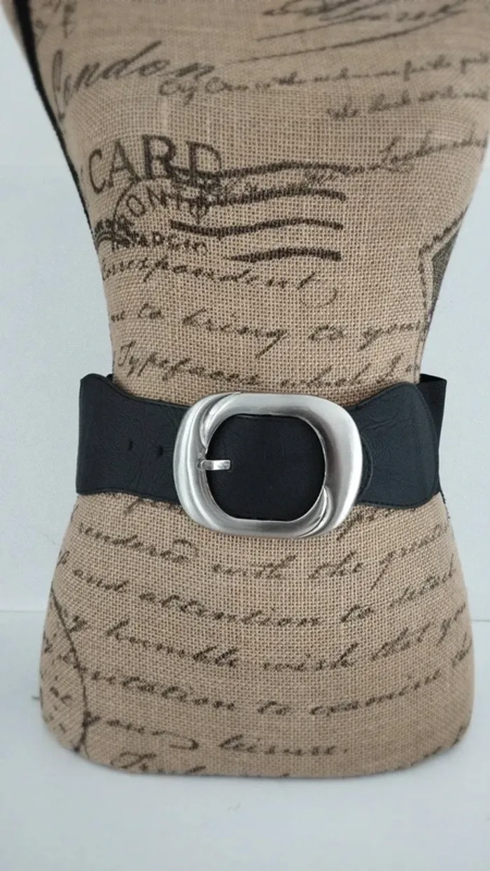 Ceinture noire élastique 75/80 cm femme - photo numéro 2