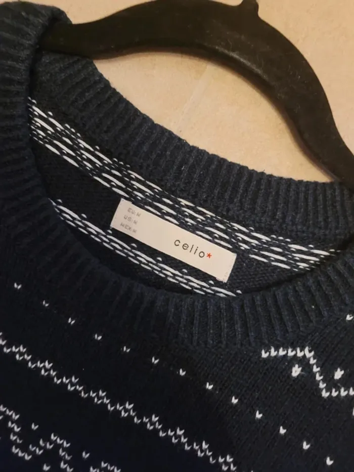 Pull celio bleu marine taille m chaud - photo numéro 3