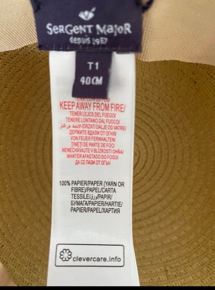 Chapeau neuf Sergent Major taille 1 40cm - photo numéro 4