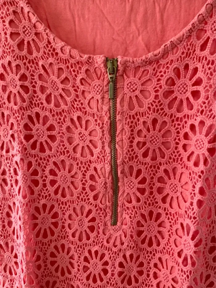 🌺 Robe dentelle corail 44/46 - photo numéro 3