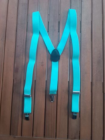 Bretelles ajustables enfant 3 clips bleu turquoise