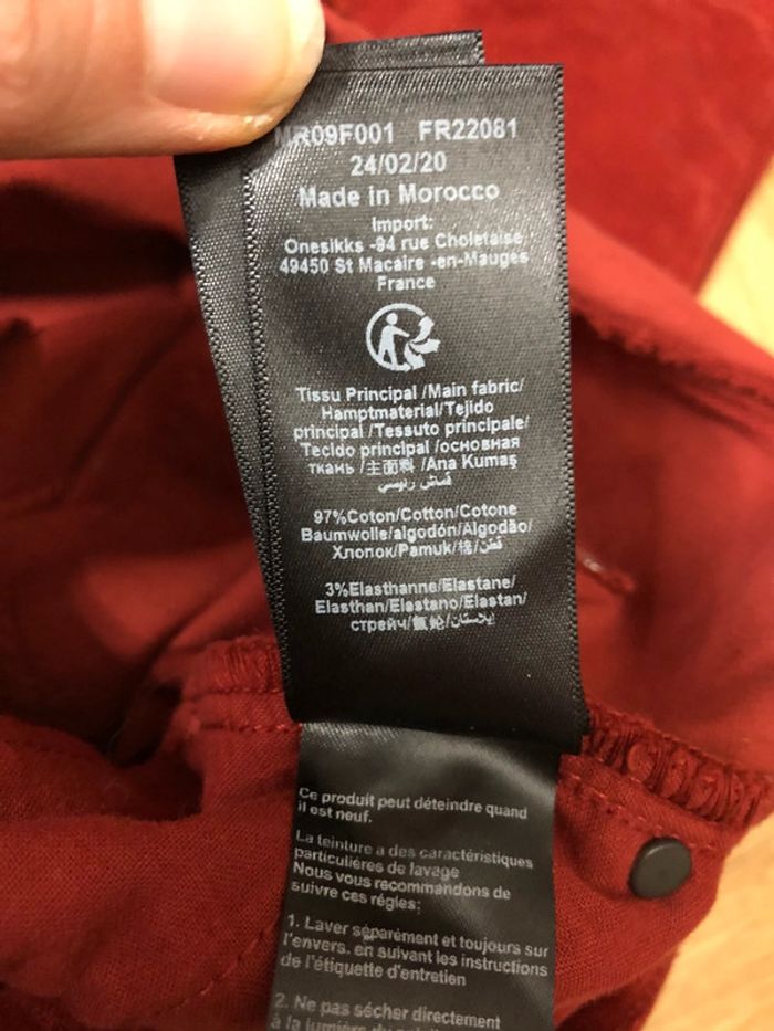 🧡Pantalon skinny velours couleur rouille One Step rust-colored velvet pants🍁 - photo numéro 12