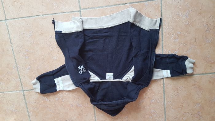 Gilet polaire à capuche garçon 4 ans noir et crème Pocopiano - photo numéro 5