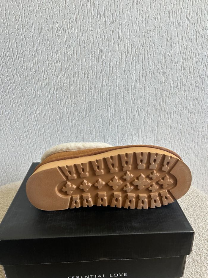 Bottines pantoufles semelles compensées Carmela Z.Serr Camel 40 - photo numéro 5