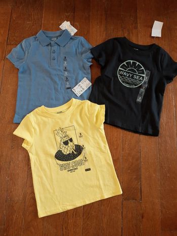 Tee-shirts manches courtes garçon 3ans