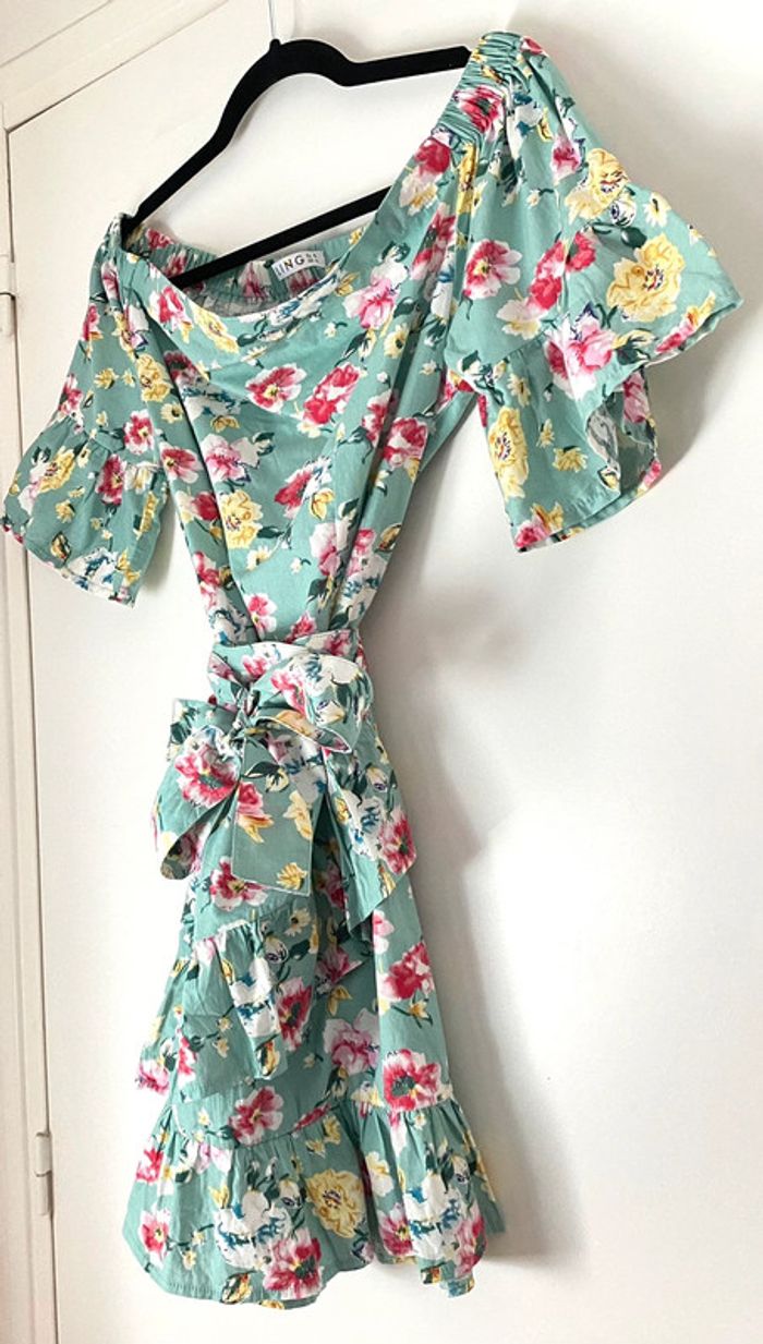 Robe D’Été À Fleurs Taille M-L - photo numéro 3