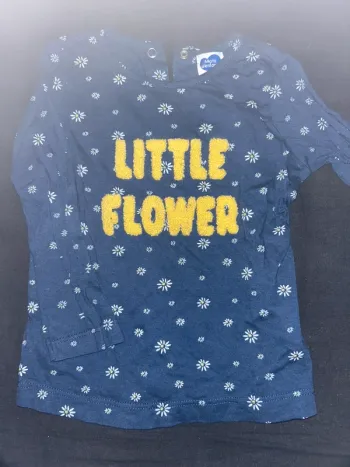 T-shirt manches longues bleu