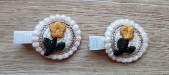 Barettes motif fleur 🌸