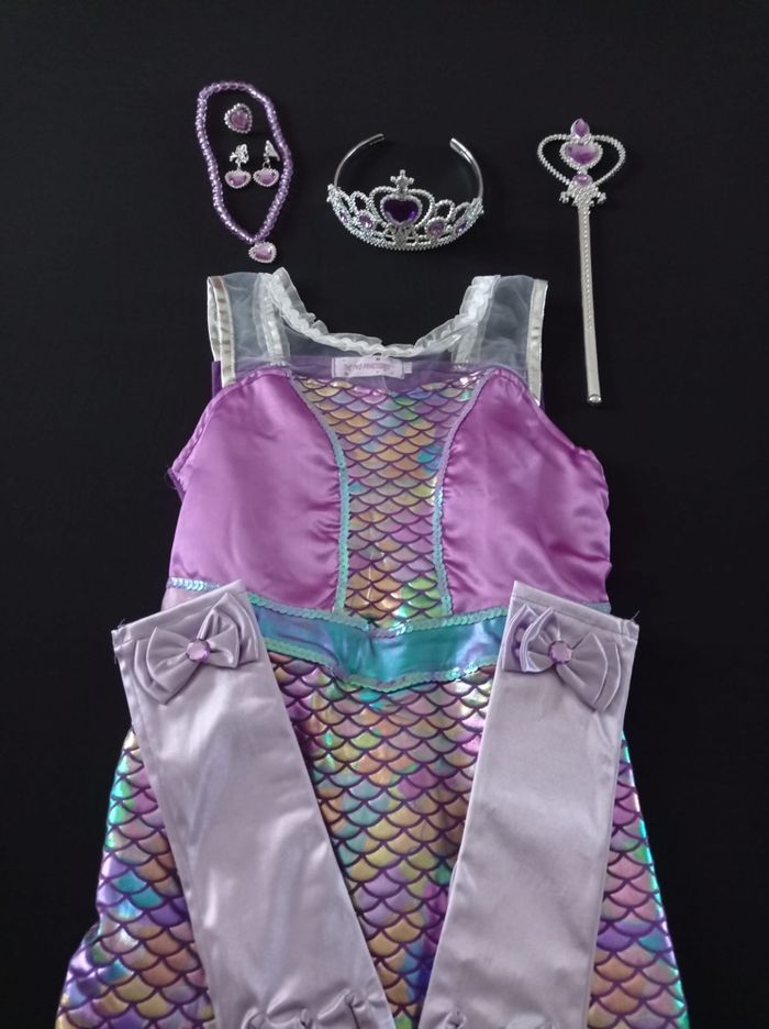Déguisement sirène violette et accessoires 5-6ans - photo numéro 4