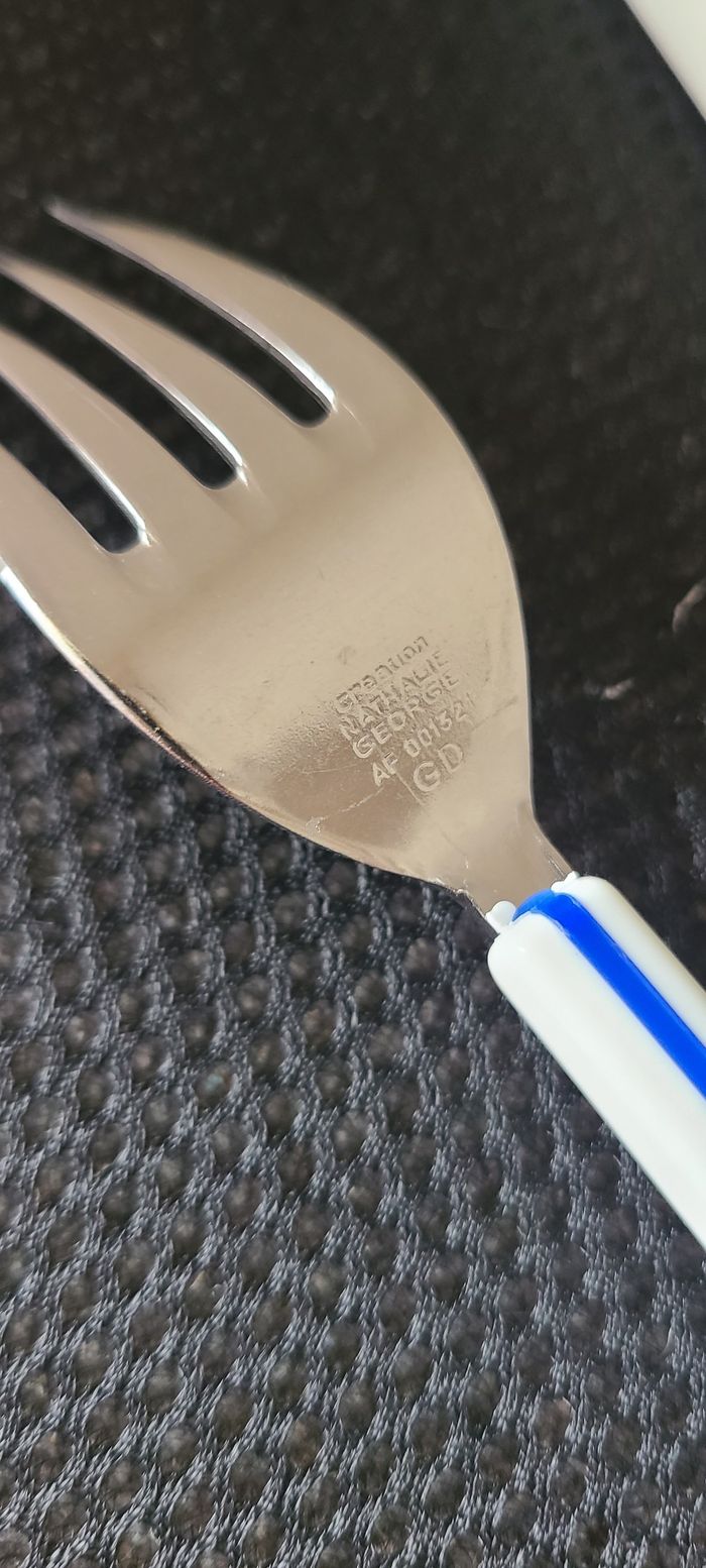 Air France Création Nathalie George Couverts Vintage Compagnie Aérienne Fourchette - photo numéro 2