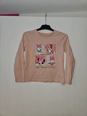 Tee-shirt manche longue fille Disney Minnie 6 ans