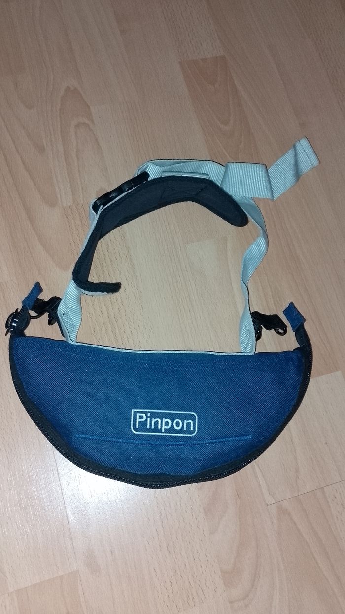 Porte bébé  PINPON bleu et gris