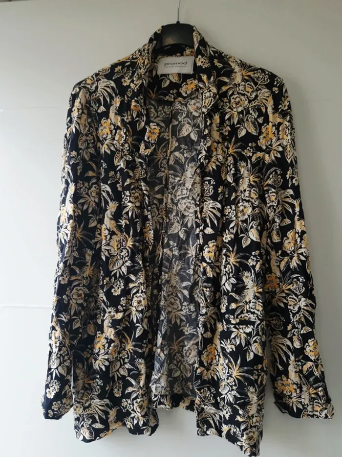 Veste mi longue fleurie | promod | taille 40