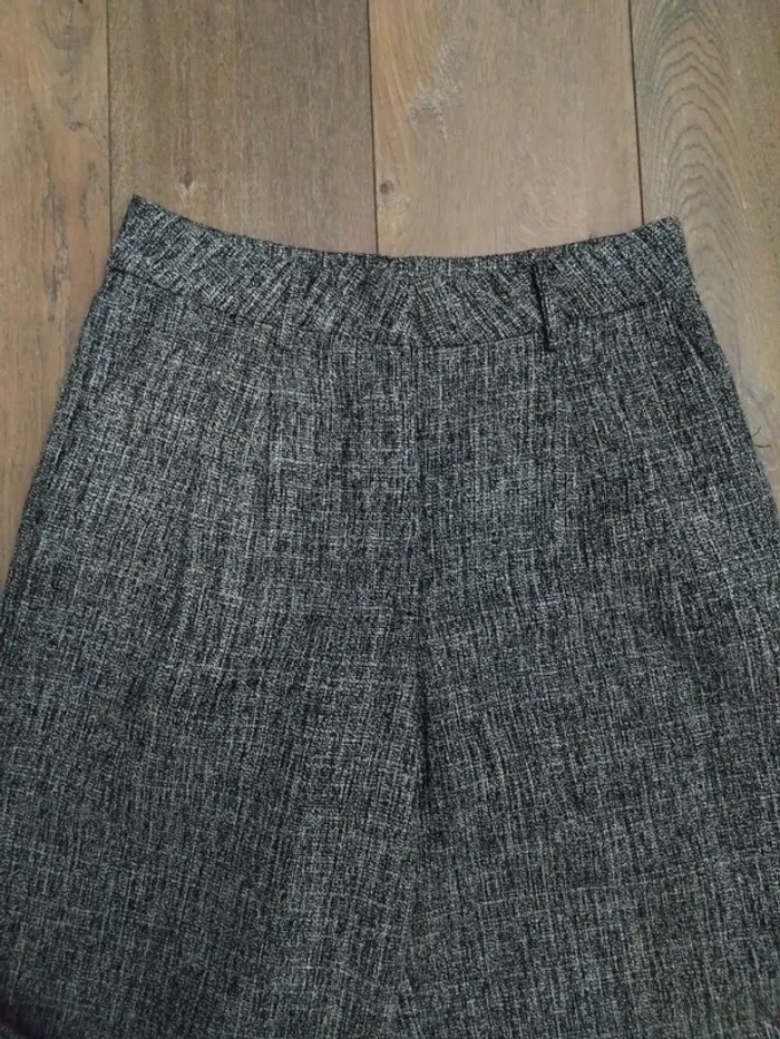 Pantalon Vila T38 – maille épaisse, coupe large oversize gris chiné - photo numéro 5