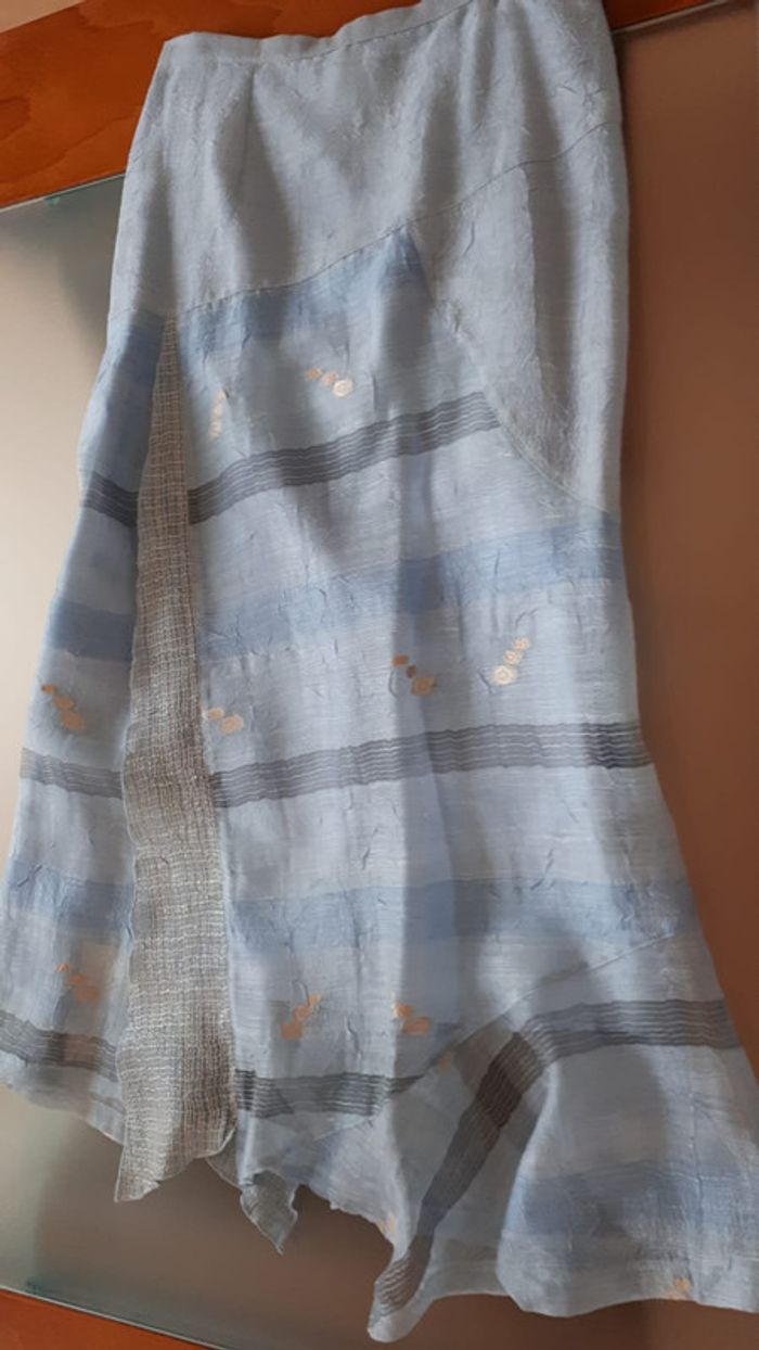 Ensemble débardeur + jupe Un jour ailleurs bleu pâle en 38 - photo numéro 3