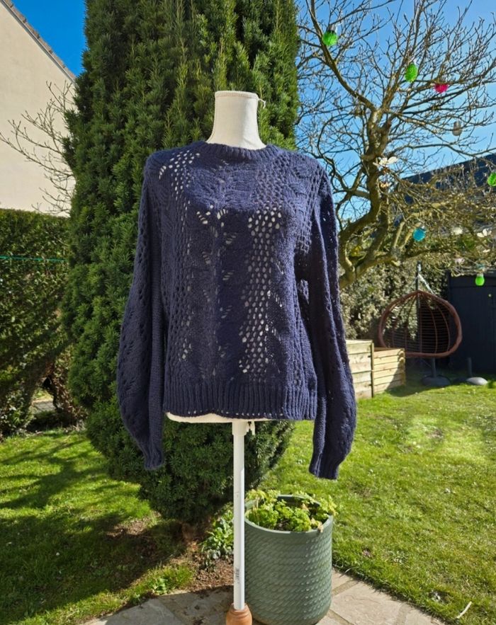 Pull en laine et mohair marine Taille S /M