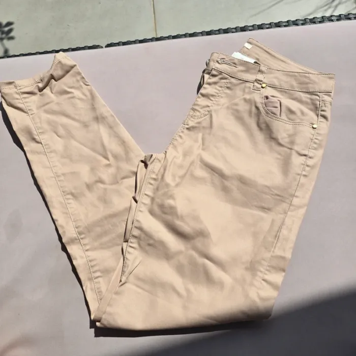 Pantalon rose pale enduit camaieu 38 - photo numéro 3
