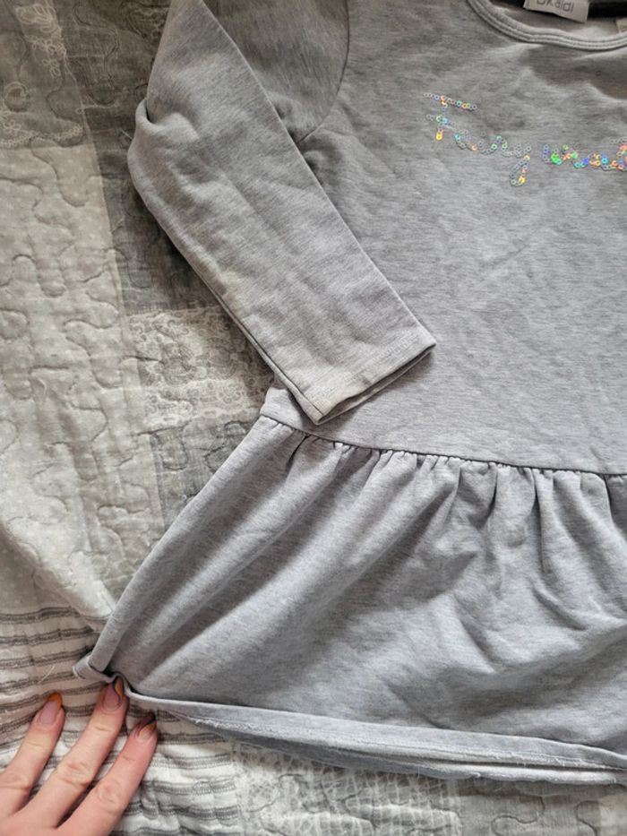 Robe sweat gris taille 3 ans - photo numéro 5