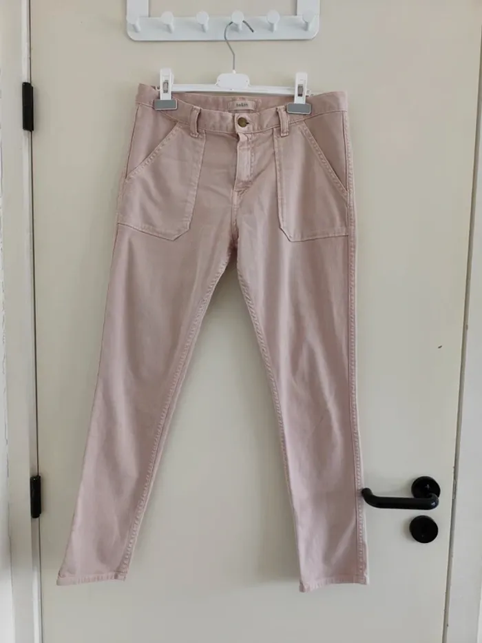 Beau pantalon jean Ba&sh rose pâle classique 38 - photo numéro 3