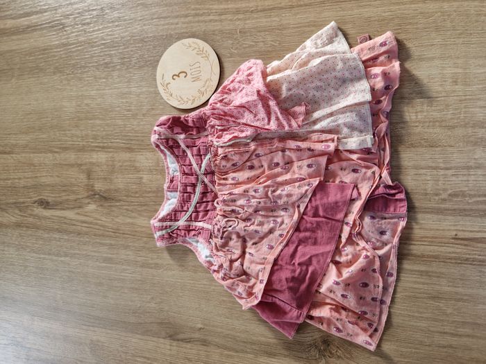 Robe Bébé Fille Volants et Imprimés (3 mois)
